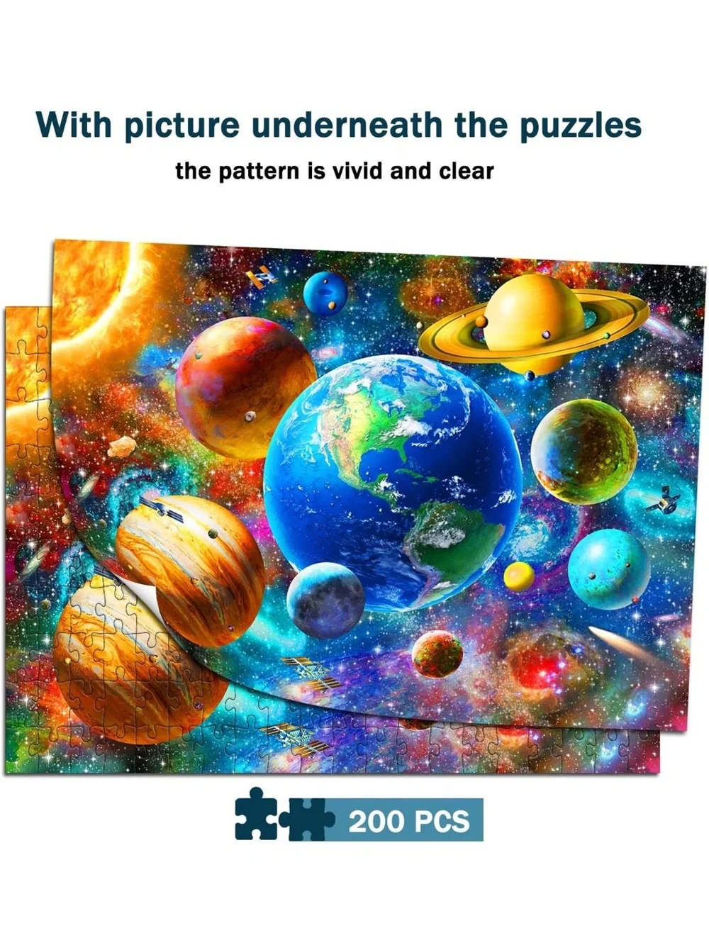 Puzzles for kids ages 8-10 6-8 solar system planets floor puzzle 200 piece